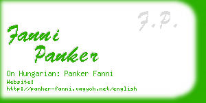 fanni panker business card